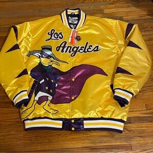Brand New Darkwing Duck LA Satin Jacket Men’s 7XL (Yellow) Los Angeles